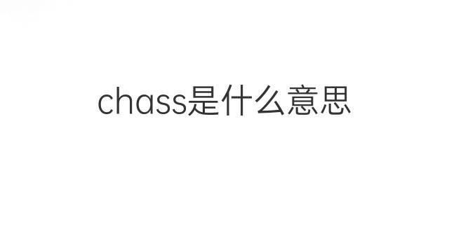 chass是什么意思 chass的翻译、读音、例句、中文解释