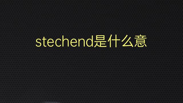 stechend是什么意思 stechend的翻译、读音、例句、中文解释