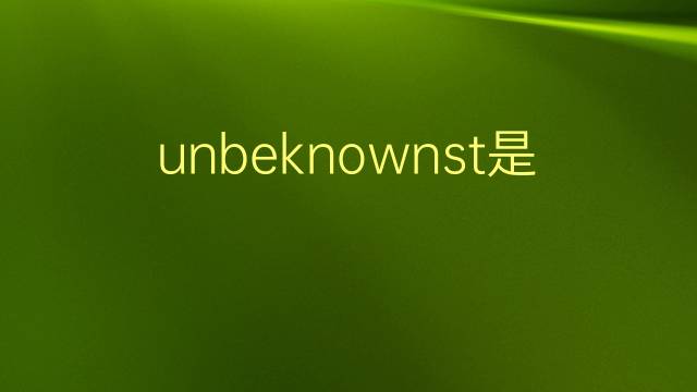 unbeknownst是什么意思 unbeknownst的翻译、读音、例句、中文解释