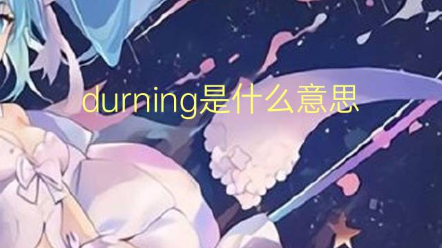 durning是什么意思 英文名durning的翻译、发音、来源