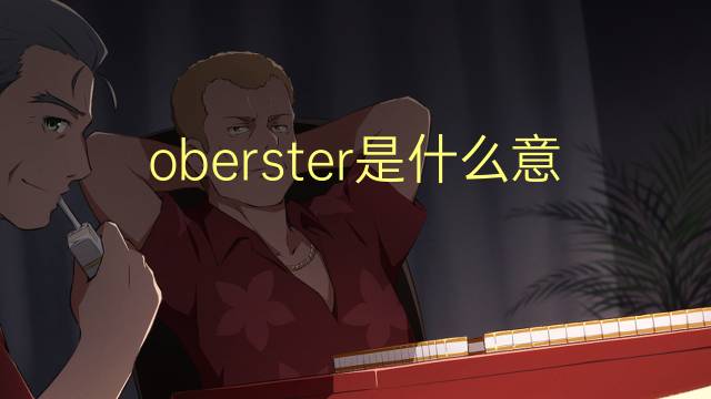 oberster是什么意思 oberster的翻译、读音、例句、中文解释