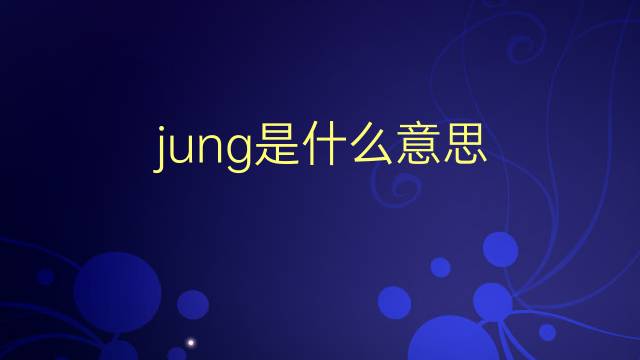 jung是什么意思 jung的翻译、读音、例句、中文解释