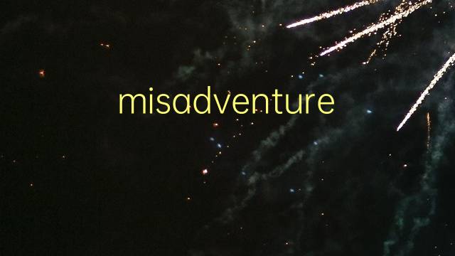 misadventure是什么意思 misadventure的翻译、读音、例句、中文解释