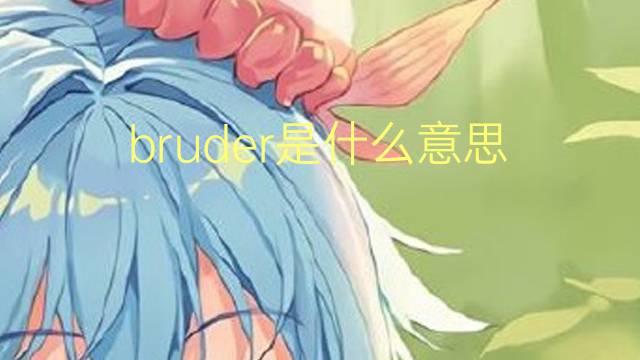 bruder是什么意思 bruder的翻译、读音、例句、中文解释