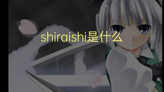 shiraishi是什么意思 shiraishi的翻译、读音、例句、中文解释