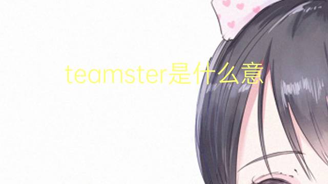 teamster是什么意思 teamster的翻译、读音、例句、中文解释