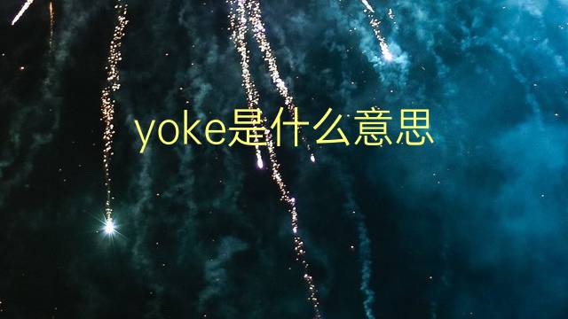 yoke是什么意思 yoke的翻译、读音、例句、中文解释