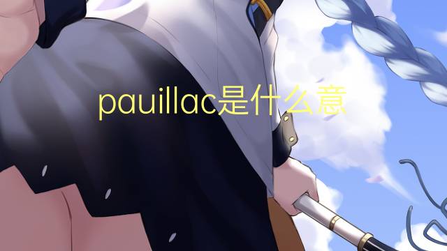 pauillac是什么意思 pauillac的翻译、读音、例句、中文解释