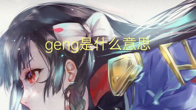 geng是什么意思 geng的翻译、读音、例句、中文解释