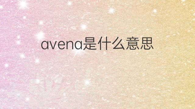 avena是什么意思 avena的翻译、读音、例句、中文解释