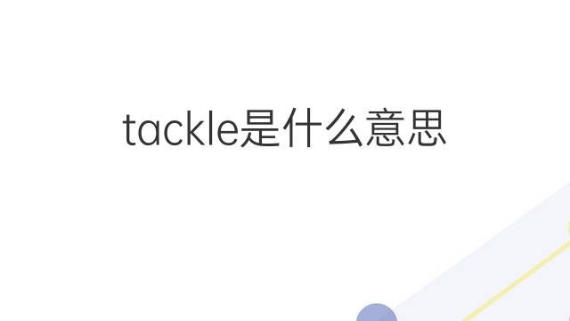 tackle是什么意思 tackle的翻译、读音、例句、中文解释