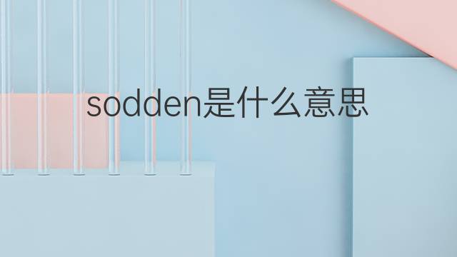 sodden是什么意思 sodden的翻译、读音、例句、中文解释