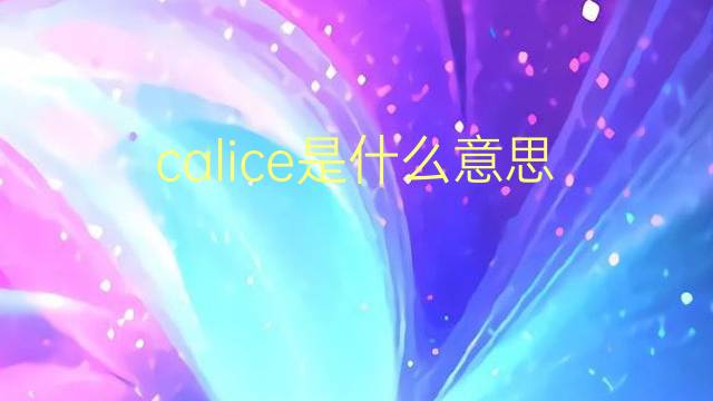 calice是什么意思 calice的翻译、读音、例句、中文解释