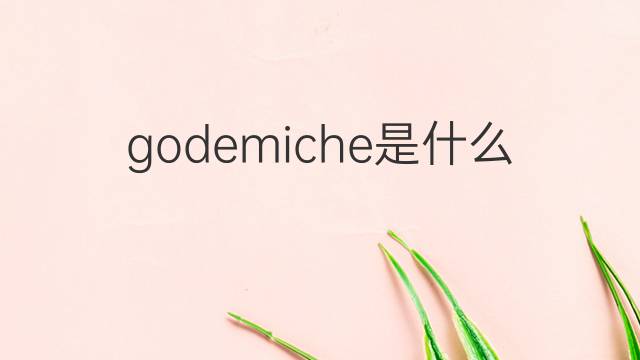 godemiche是什么意思 godemiche的翻译、读音、例句、中文解释