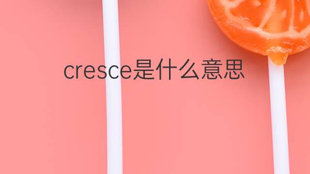 cresce是什么意思 cresce的翻译、读音、例句、中文解释