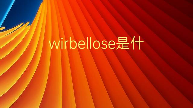 wirbellose是什么意思 wirbellose的翻译、读音、例句、中文解释