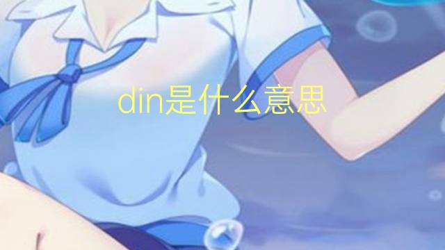 din是什么意思 din的翻译、读音、例句、中文解释