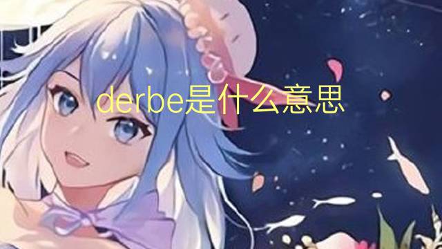 derbe是什么意思 derbe的翻译、读音、例句、中文解释