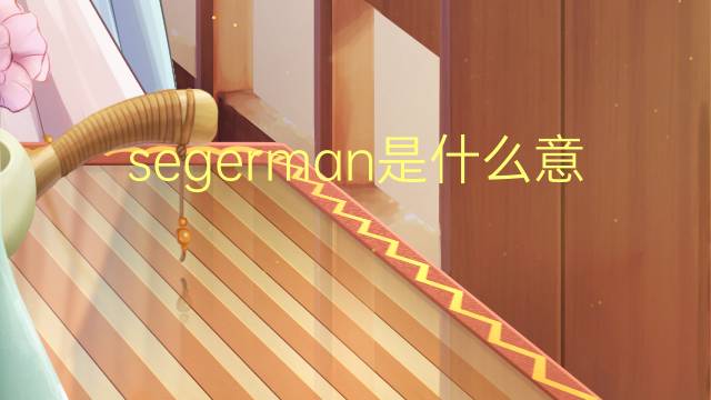 segerman是什么意思 segerman的翻译、读音、例句、中文解释