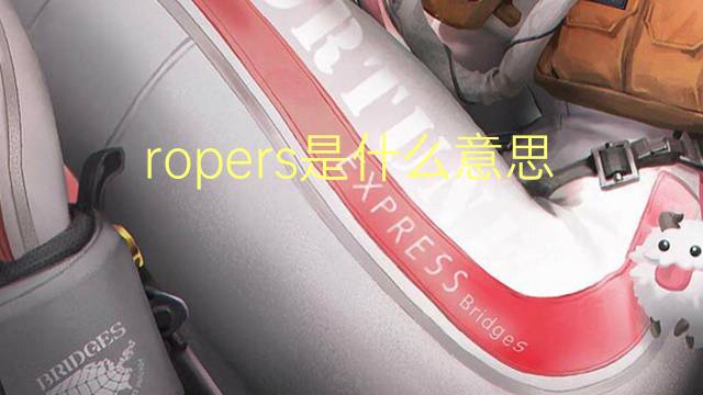 ropers是什么意思 ropers的翻译、读音、例句、中文解释