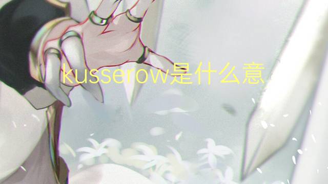 kusserow是什么意思 英文名kusserow的翻译、发音、来源