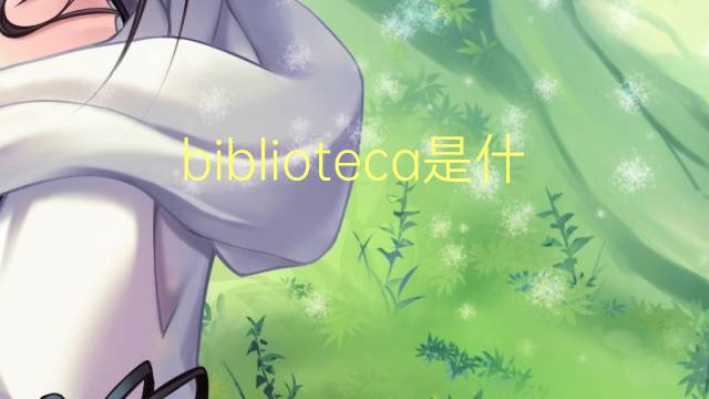 biblioteca是什么意思 biblioteca的翻译、读音、例句、中文解释