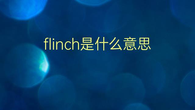 flinch是什么意思 flinch的翻译、读音、例句、中文解释