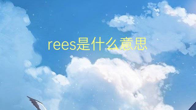 rees是什么意思 rees的翻译、读音、例句、中文解释