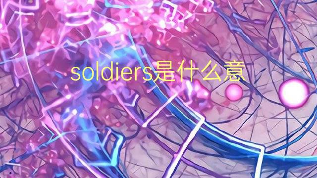 soldiers是什么意思 soldiers的翻译、读音、例句、中文解释