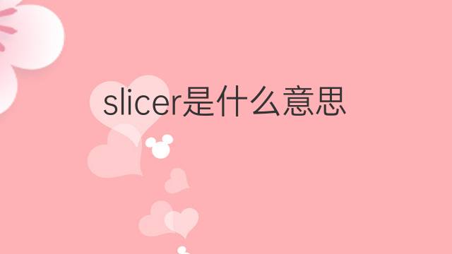 slicer是什么意思 slicer的翻译、读音、例句、中文解释