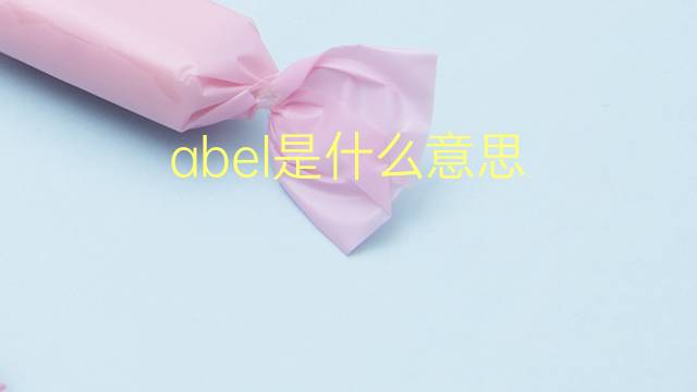 abel是什么意思 abel的翻译、读音、例句、中文解释