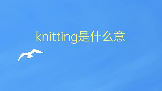 knitting是什么意思 knitting的翻译、读音、例句、中文解释