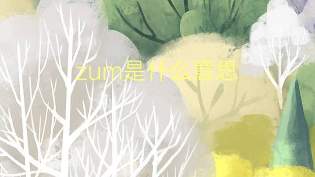 zum是什么意思 zum的翻译、读音、例句、中文解释