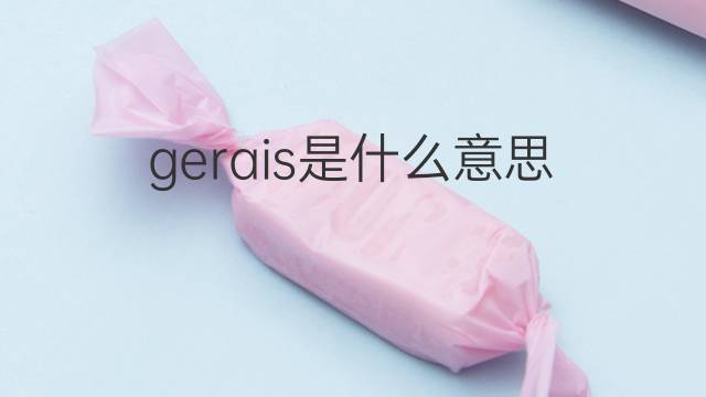 gerais是什么意思 gerais的翻译、读音、例句、中文解释