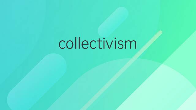 collectivism是什么意思 collectivism的翻译、读音、例句、中文解释