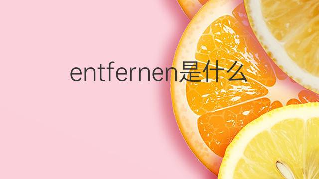 entfernen是什么意思 entfernen的翻译、读音、例句、中文解释