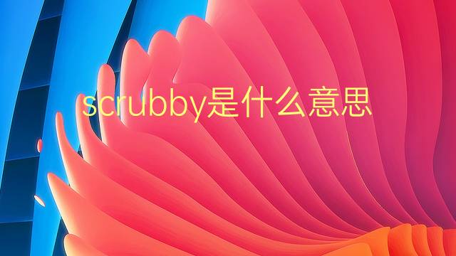 scrubby是什么意思 scrubby的翻译、读音、例句、中文解释