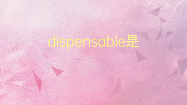 dispensable是什么意思 dispensable的翻译、读音、例句、中文解释