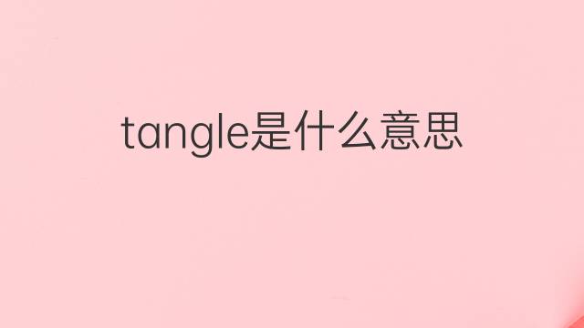 tangle是什么意思 tangle的翻译、读音、例句、中文解释