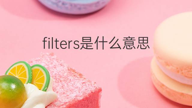 filters是什么意思 filters的翻译、读音、例句、中文解释