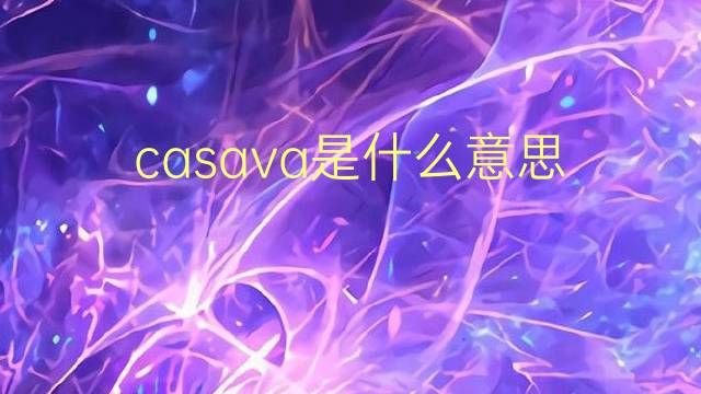 casava是什么意思 casava的翻译、读音、例句、中文解释