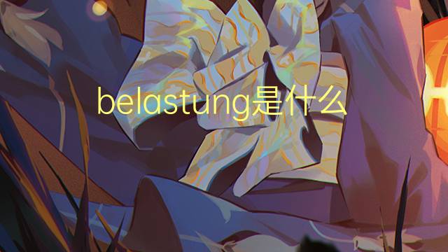 belastung是什么意思 belastung的翻译、读音、例句、中文解释