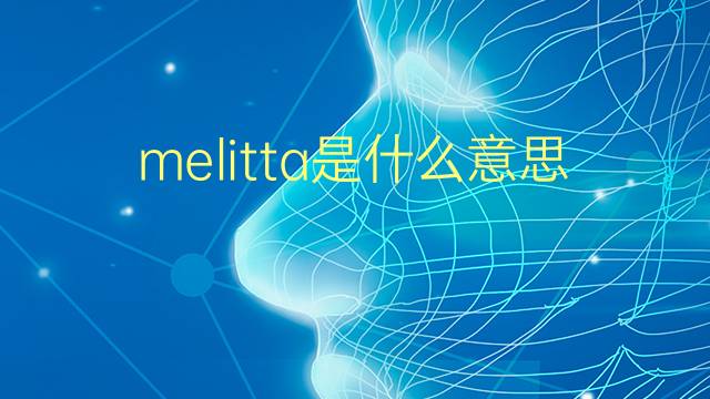 melitta是什么意思 英文名melitta的翻译、发音、来源