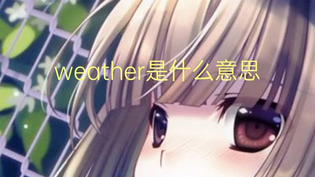 weather是什么意思 weather的翻译、读音、例句、中文解释