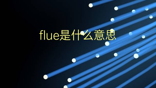 flue是什么意思 flue的翻译、读音、例句、中文解释