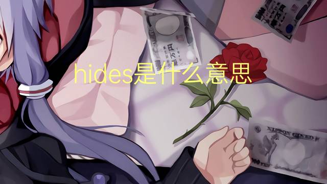 hides是什么意思 hides的翻译、读音、例句、中文解释