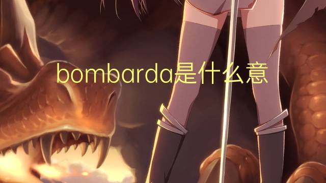 bombarda是什么意思 bombarda的翻译、读音、例句、中文解释