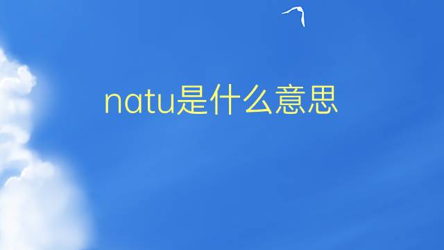 natu是什么意思 natu的翻译、读音、例句、中文解释