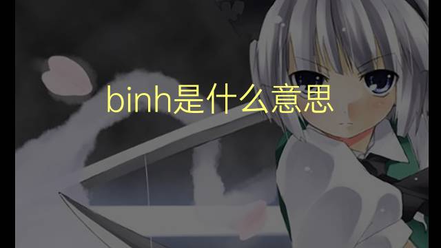 binh是什么意思 英文名binh的翻译、发音、来源