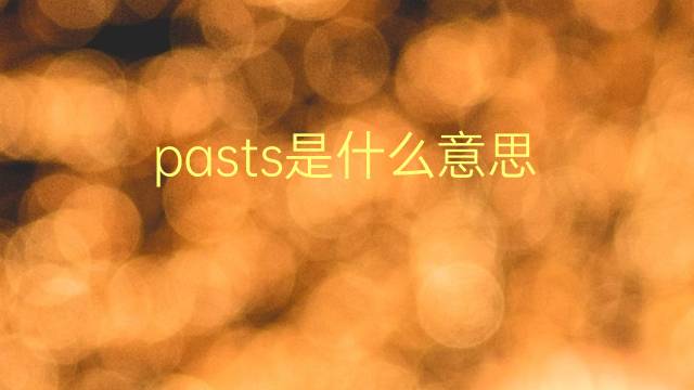 pasts是什么意思 pasts的翻译、读音、例句、中文解释